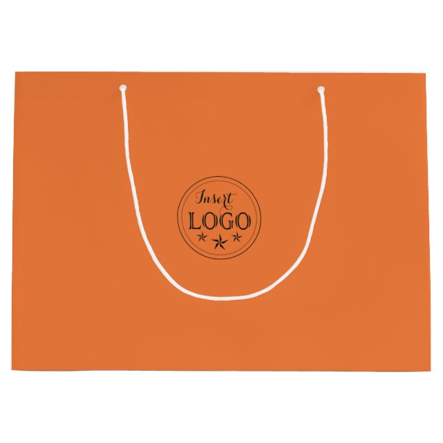 Personalized Logo Princeton Orange Large Gift Bag (Front)