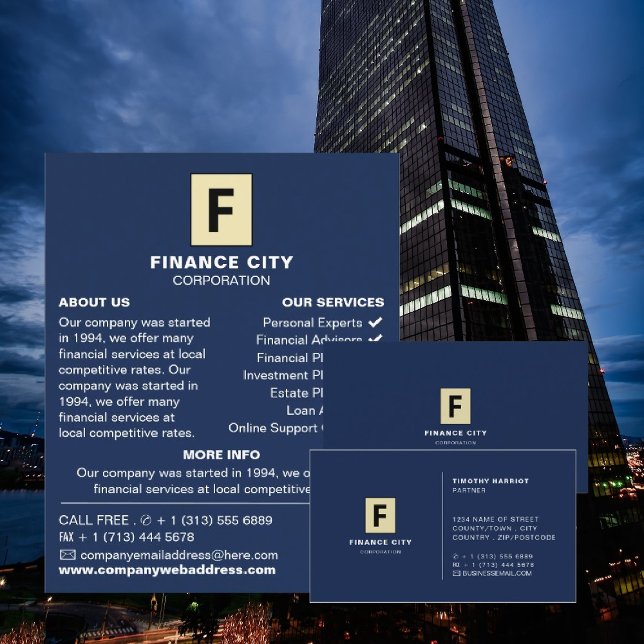 Personalized Logo, Professional Business & Finance Business Card (Creator Uploaded)