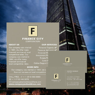 Personalized Logo, Professional Business & Finance Card