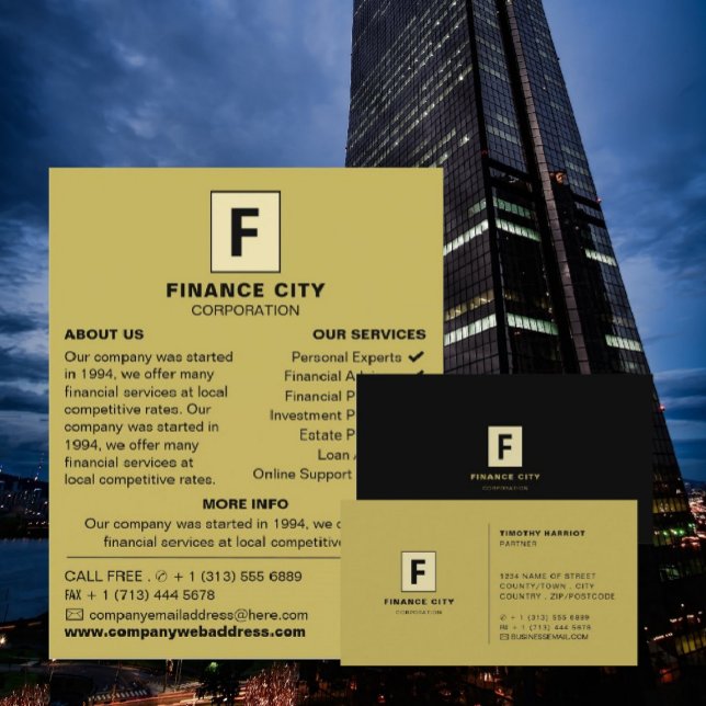 Personalized Logo, Professional Business & Finance Card (Creator Uploaded)