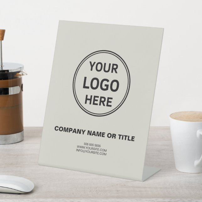 Personalized Logo Promotional Business Pedestal Sign (In SItu)