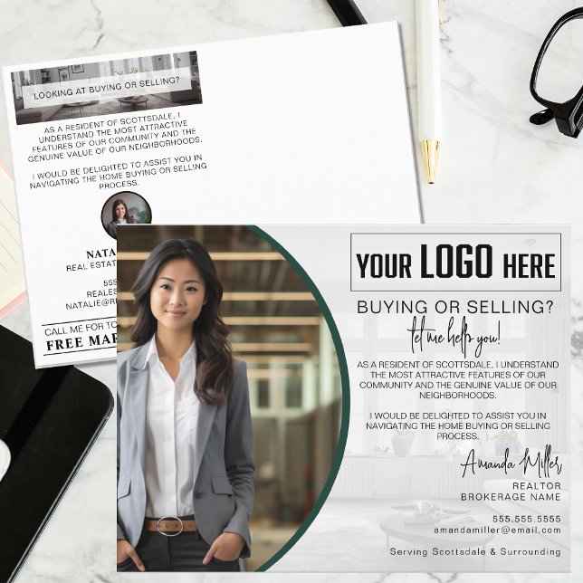 Personalized Logo Realtor Broker Real Estate Agent Postcard (Creator Uploaded)