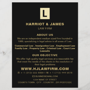 Personalized Logo, Sleek Legal Services Advert Flyer