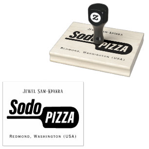 Personalized LOGO Sodo Pizza Rubber Stamp