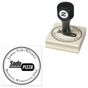 Personalized LOGO Sodo Pizza Rubber Stamp
