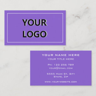 Personalized Logo Text Info Business Card Template
