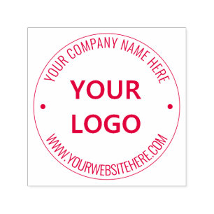 Personalized Logo Text Round Self-inking Stamp