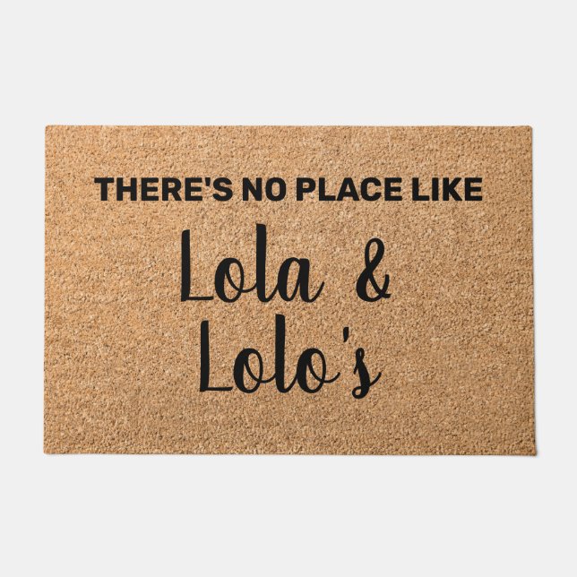 Personalized Lola & Lolo Grandparents Welcome Doormat (Front)