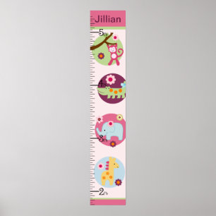Personalized Lollipop Jungle/Animals Growth Chart