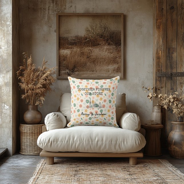 Personalized London Skyline Minimalist Pattern Outdoor Pillow (Creator Uploaded)