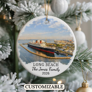 Personalized Long Beach Ornament Custom California
