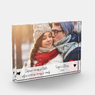 Personalized Long Distance Relationship Gifts Photo Block