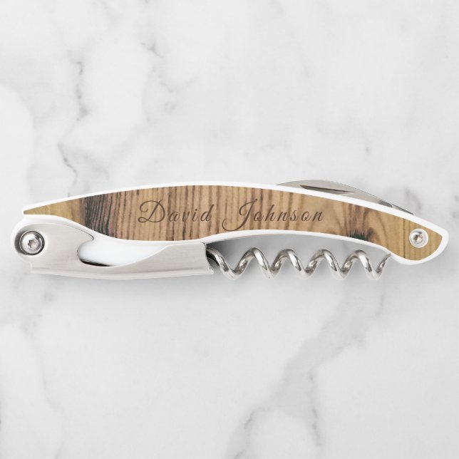 Personalized Look of Wood  Corkscrew (Front)