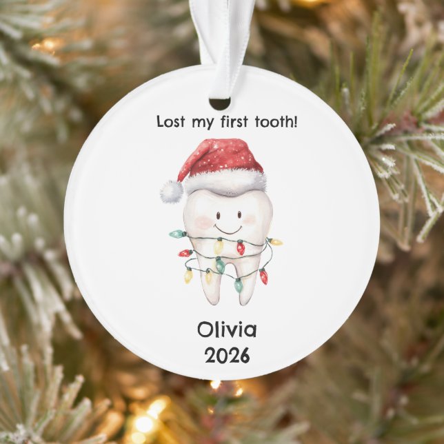 Personalized Lost My First Tooth Christmas Ornament (Tree)