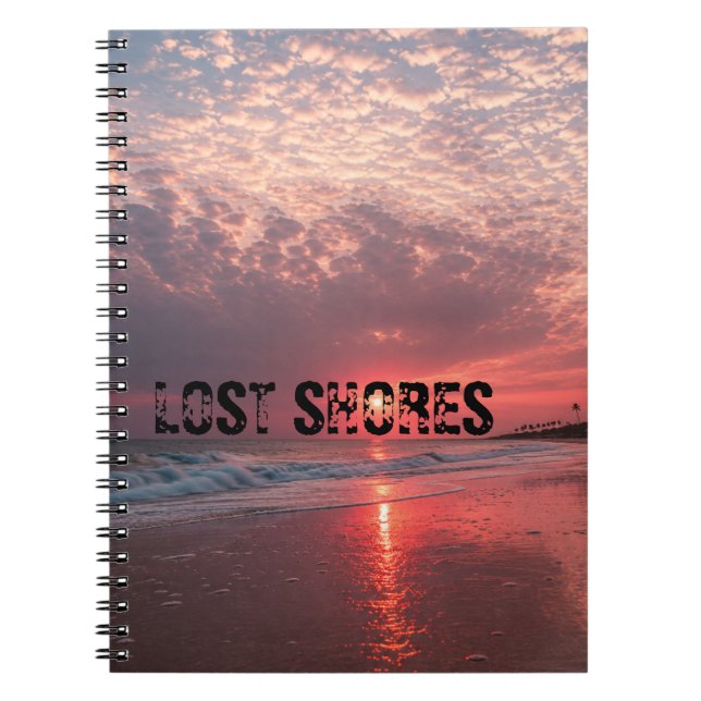 Personalized Lost Shores Beach Sunrise  Notebook (Front)