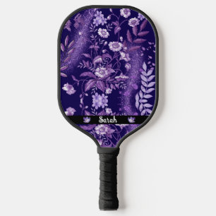 Personalized Lot of Purple Flowers Pickleball Paddle