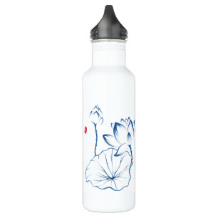 Personalized Lotus Chinoiserie Name Monogram 710 Ml Water Bottle