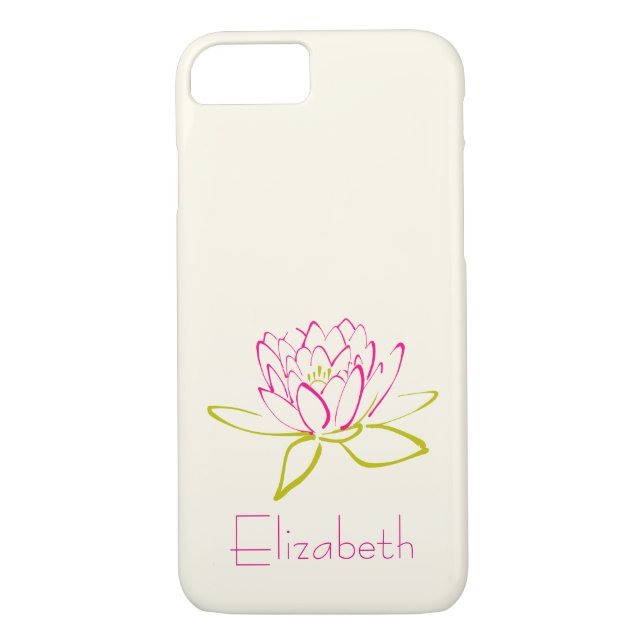 Personalized Lotus Flower / Water Lily Case-Mate iPhone Case (Back)