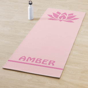 Personalized Lotus with your name Yoga Mat