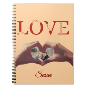Personalized LOVE Acronym Photo  Notebook