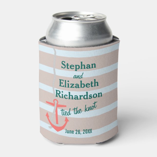 Personalized Love Beachy Anchor Can Cooler (Can Front)