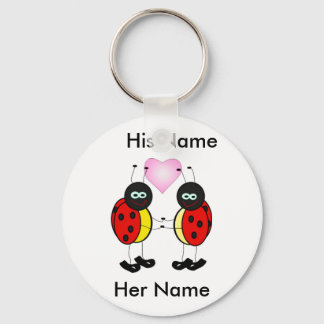 Personalized love bugs key chain