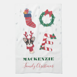 Personalized Love Christmas Matching Family Love Kitchen Towel