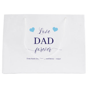 Personalized Love Dad Forever Large Gift Bag