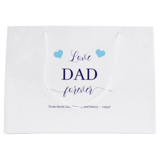 Personalized Love Dad Forever Large Gift Bag