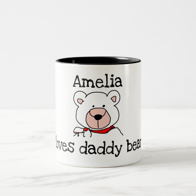 Personalized love Daddy Bear Mug (Center)