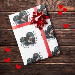 Personalized Love heart photo and 2 custom names Wrapping Paper<br><div class="desc">Celebrate love on Valentine's day,  birthdays,  weddings or anniversaries with this elegant and simple wrapping paper that features a love heart with a personalized photo inside plus 2 custom names that you can change. Using the edit tool you can change fonts or the colour of the background.</div>