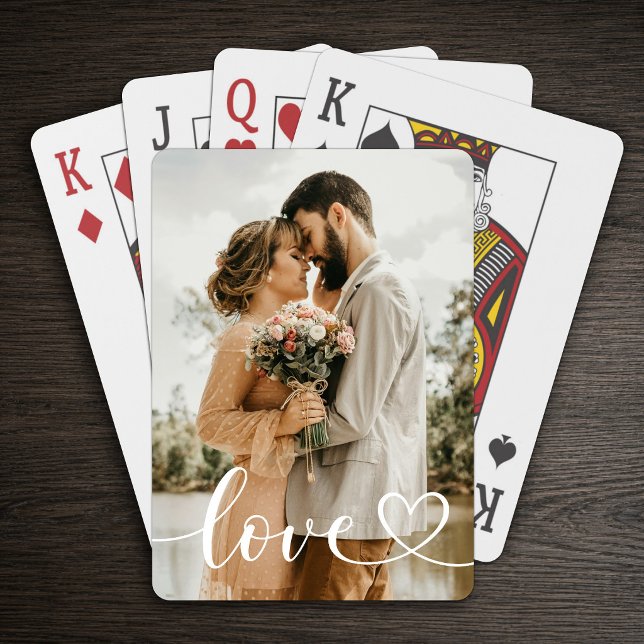 Personalized Love Heart Photo  Playing Cards (Creator Uploaded)