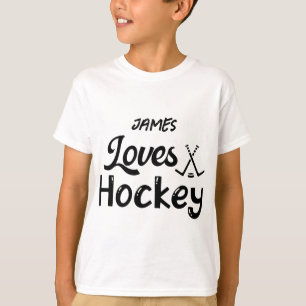 Personalized Love Hockey T-Shirt