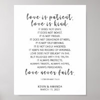 Personalized Love Is Patient, 1 Corinthians 13:4-8