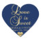 Personalized LOVE IS SWEET Navy Blue Gold Wedding