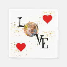 Personalized Love napkin with Mommy and me Picture