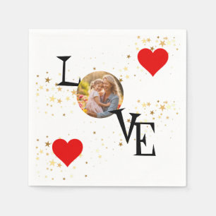 Personalized Love napkin with Mommy and me Picture