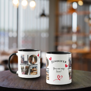 Personalized LOVE Photo Collage I A Modern Style Mug