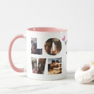Personalized LOVE Photo Collage Valentines Day Mug