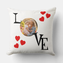Personalized Love Pillow with Mommy and Da Picture