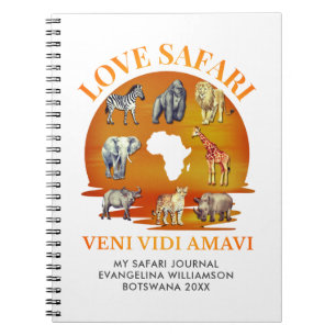 Personalized LOVE SAFARI Souvenir Journal