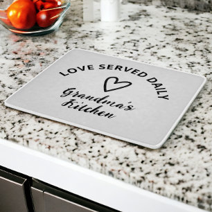 Personalized Love Served Daily Cutting Board
