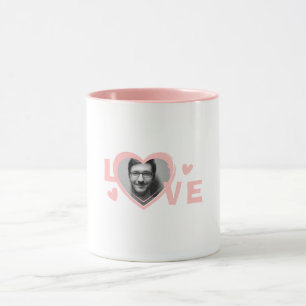 Personalized Love Shape Photo Mug