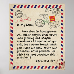 Personalized Love To My Mom Blanket, Poster