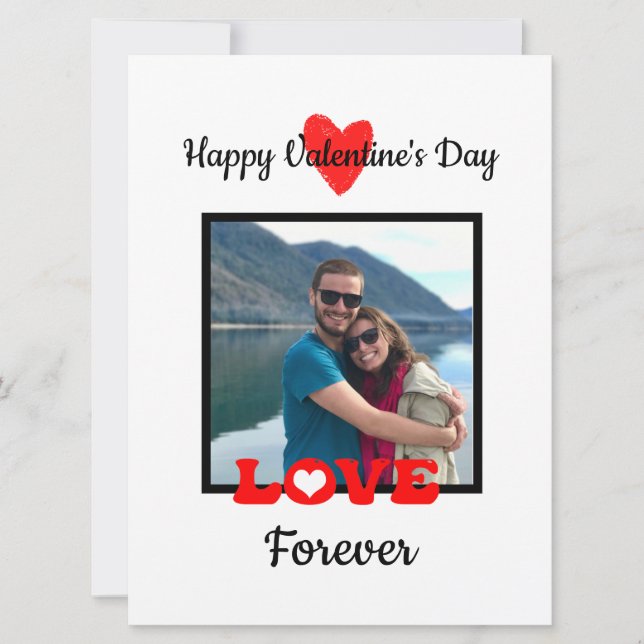 Personalized Love Valentine's Day Photo Card (Front)