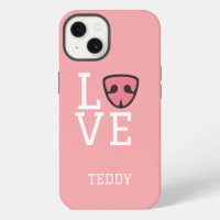 Personalized Love with cute Dog’s nose, pink