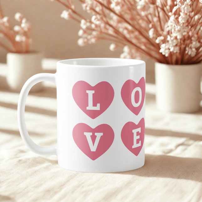 Personalized Love With Hearts Name Coffee Mug (Creator Uploaded)