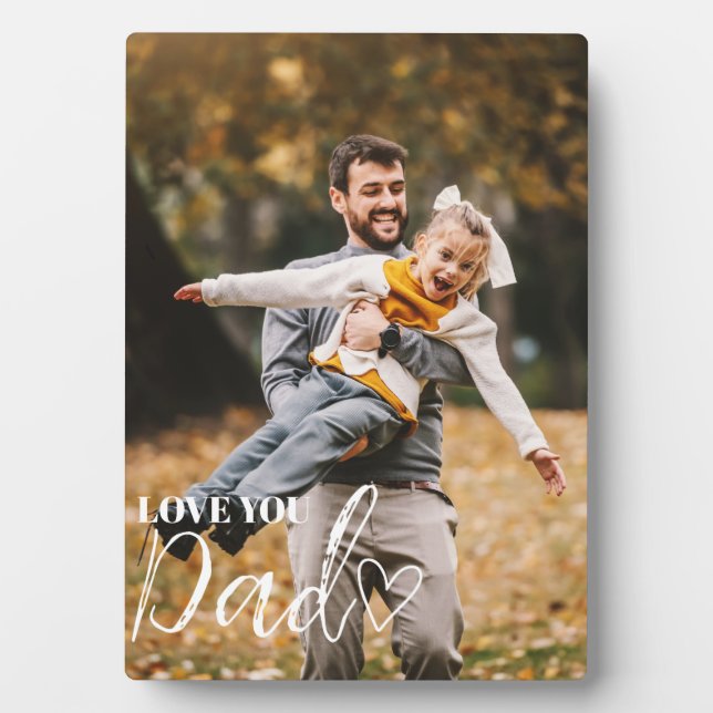 Personalized Love You Dad Photo Plaque (Front)