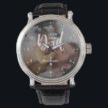 Personalized "Love you Dad" Photo Watch<br><div class="desc">Personalize this watch,  featuring the words,  "Love you Dad" with a photo from Instagram,  your computer or phone and your name. If you need any help customizing this,  please message me using the button below and I'll be happy to help.</div>