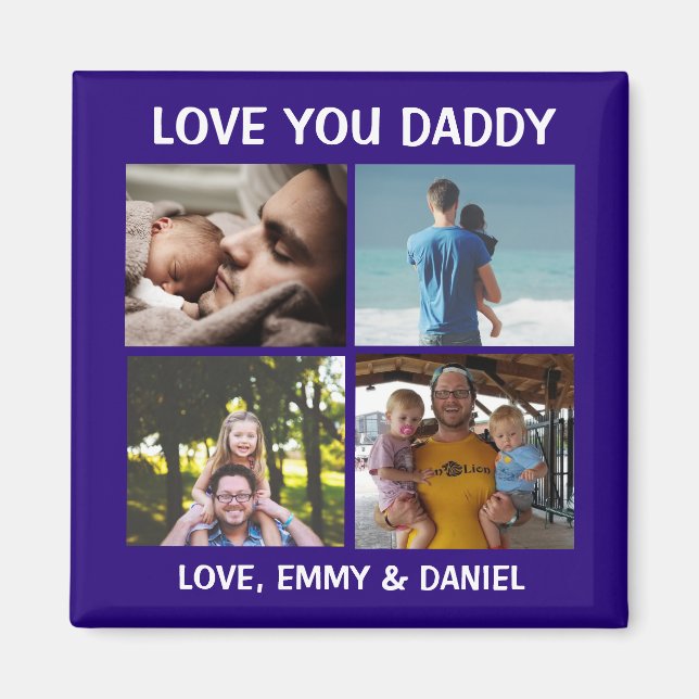 Personalized Love You Daddy Photo   Magnet (Front)